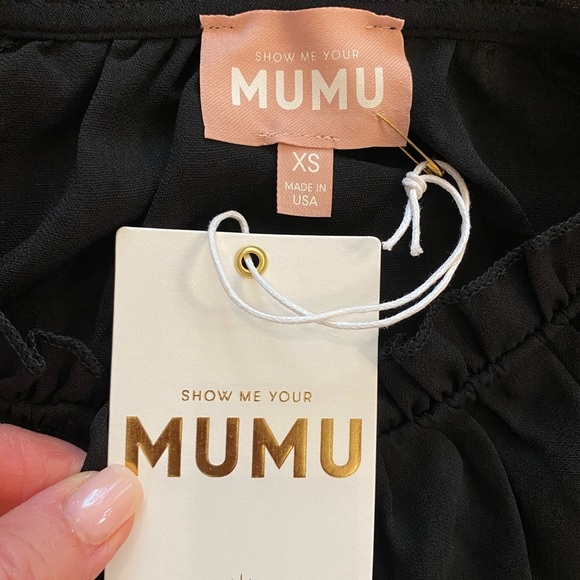 Women’s Black Longer Sleeve Mini Dress Viola Peasant Ruffle New XS - Picture 6 of 14